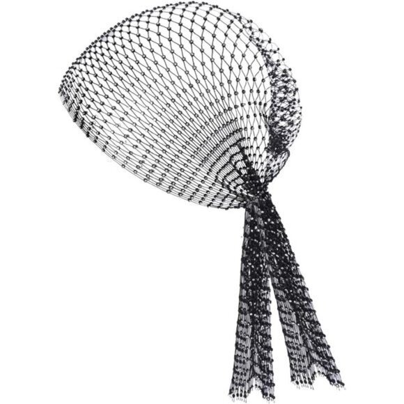 Rhinestone Mesh Headband Head Wrap Head Scarf Hair Scarf Turban Festivals Raves - Picture 1 of 7